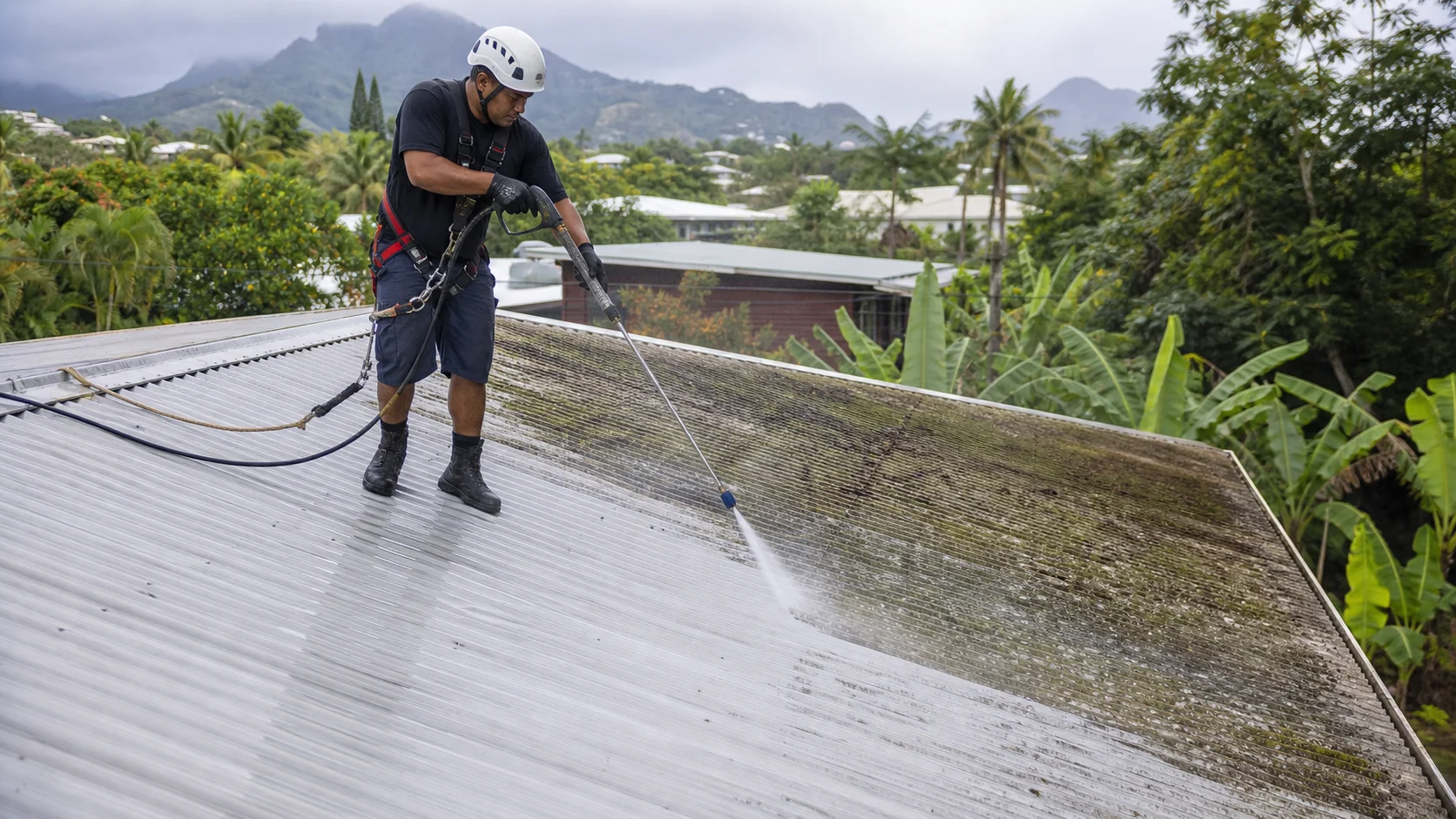 Nettoyage de toiture à Tahiti