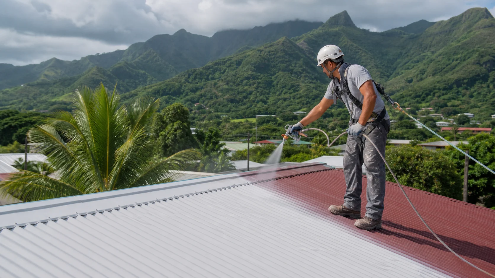 Peinture de toiture à Tahiti